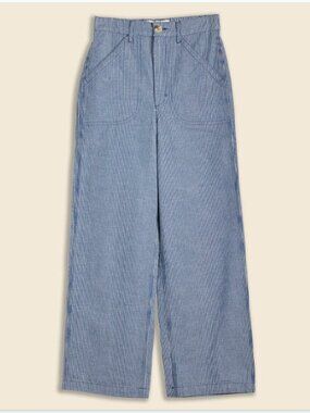 Mollusk California Surf Shop Painter Pants in Railroad Stripe Sz XS